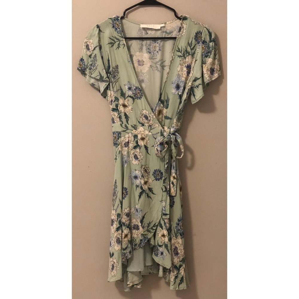 ASTR Floral Wrap Dress